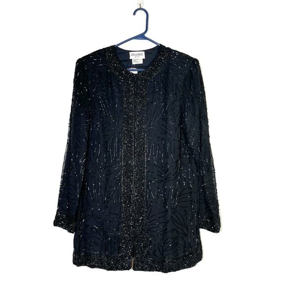 Vintage Brilliante by J.A. Silk Beaded Jacket Deadstock Size Medium - Picture 1 of 7
